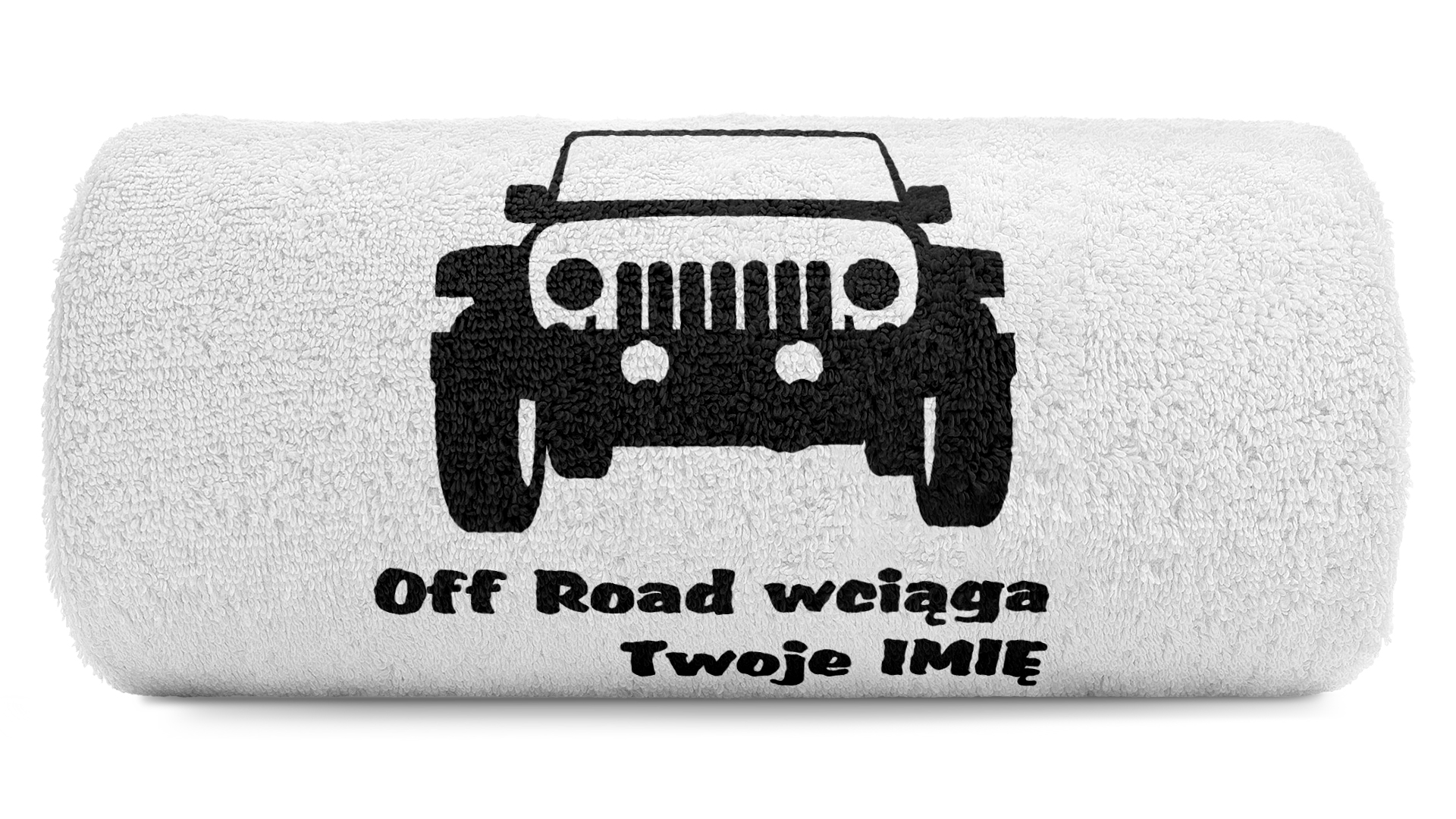 pat15.net Mały ręcznik do rąk off-road wciąga 4x4 50x100 Jeep + Twoje Imię 1071