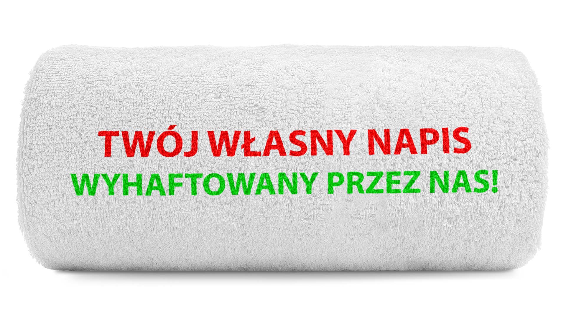 pat15.net z Mały ręcznik 100x50 z haftem - TWÓJ TEKST 1111