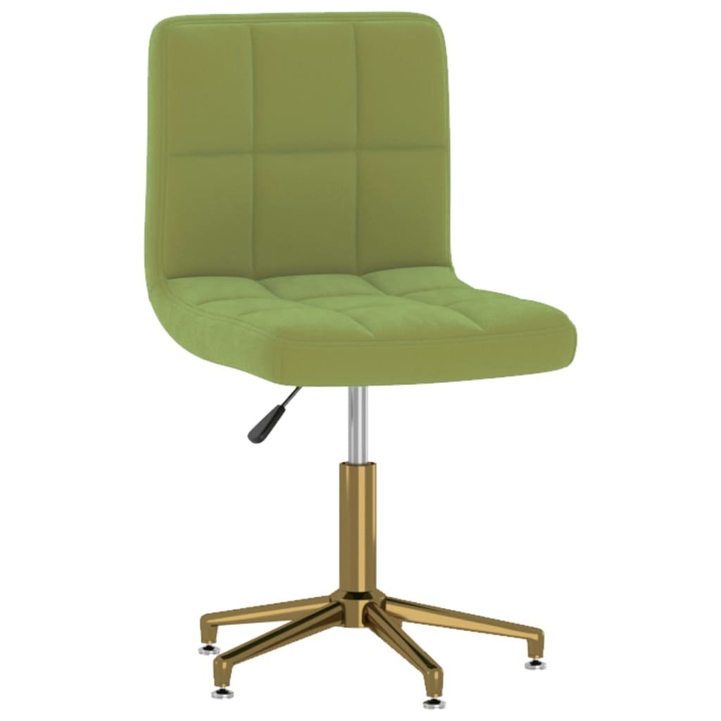 vidaXL Krzesło biurowe Obrotowe krzesło biurowe jasnozielone obite aksamitem 3087850