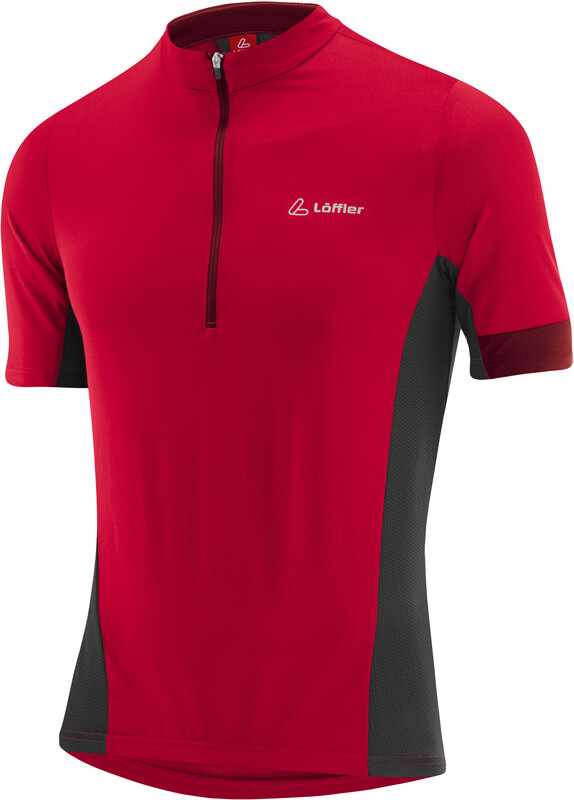 Löffler Pure Half-Zip Bike Jersey Men, czerwony EU 48 2022 Koszulki kolarskie