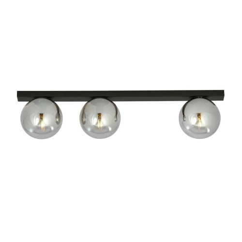 Emibig Fit lampa sufitowa 3-punktowa czarna/transparentna 1122/3 1122/3