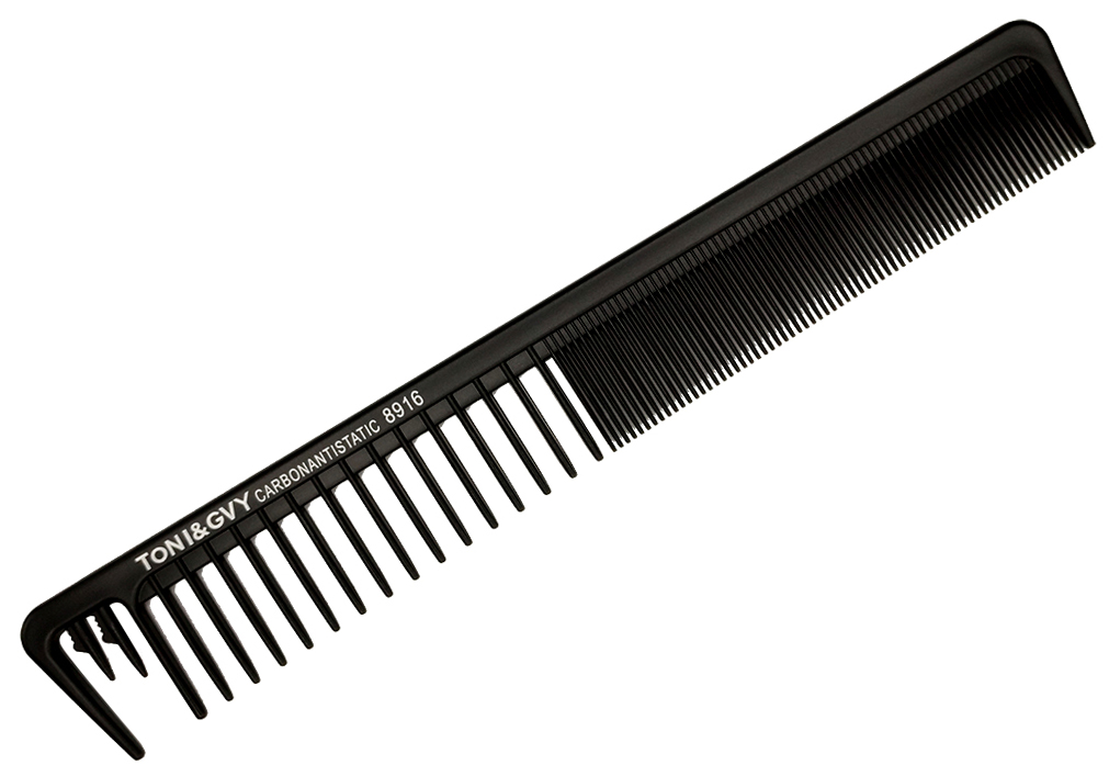 Toni&Guy Grzebień Fryzjerski Do Włosów Karbon TONI Czarny 8916