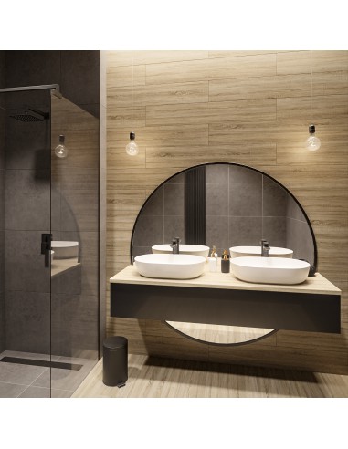 Lustro koło w dwóch częściach w ramie MDF WIRO, Dostępne wymiary: Średnica 140cm