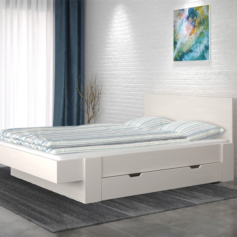 TARTAK MEBLE Łóżko VIGO TARTAK MEBLE drewniane Rozmiar 160x200 Wybarwienie Białe PS2592_65775