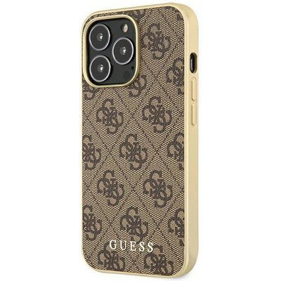 Guess Etui 4G Collection MagSafe do Apple iPhone 13 Pro Brązowy