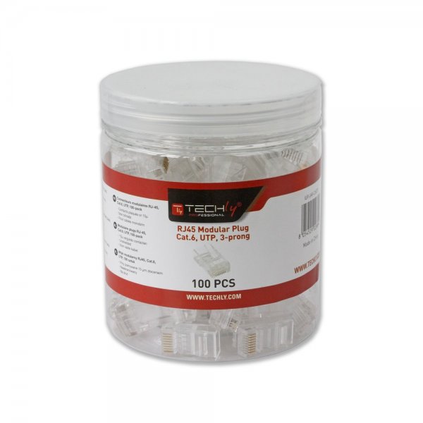 Techly wtyczka RJ45 kat.6 UTP 100 szt. drut