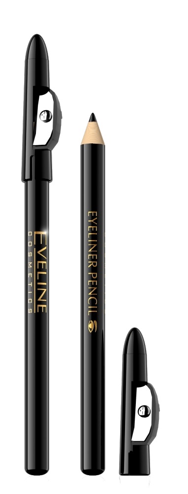 Eveline Eyeliner Pencil kredka do oczu krótka Black 1szt