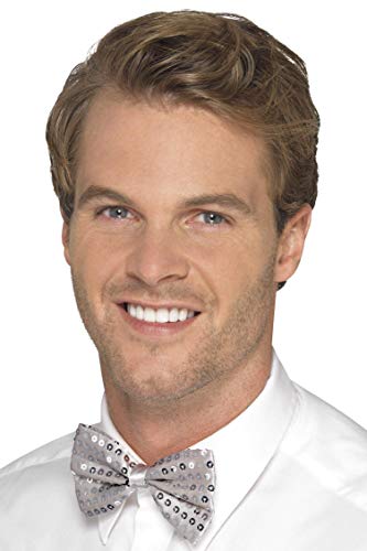 Smiffys 44706 mucha z cekinami, rozmiar uniwersalny, kolor srebrny