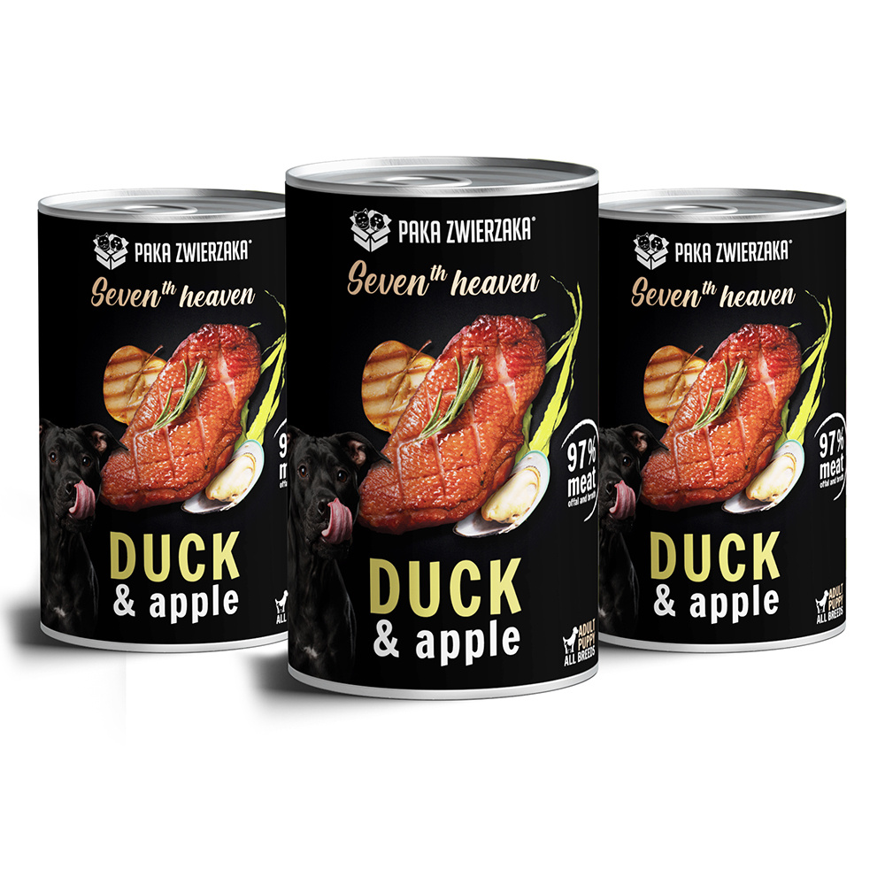 Paka Zwierzaka Seventh heaven Kaczka z jabłkiem duck & apple) 3x400g