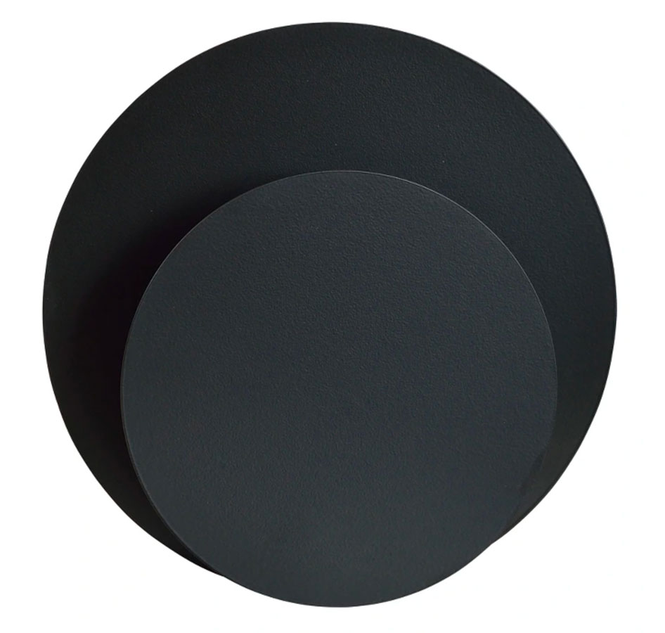 Czarny okrągły nowoczesny kinkiet - D028 C7-E85