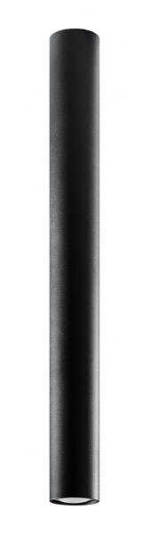 Czarny loftowy metalowy plafon tuba S246 H1-K22