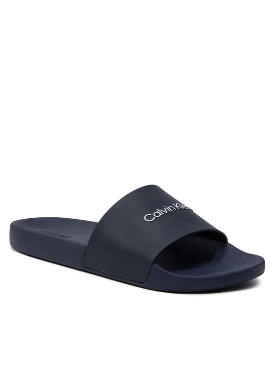 Calvin Klein Jeans Klapki Pool Slide HM0HM00455 Granatowy