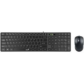 Klawiatura i mysz Genius SlimStar C126, CZ/SK (31330007403) Czarna