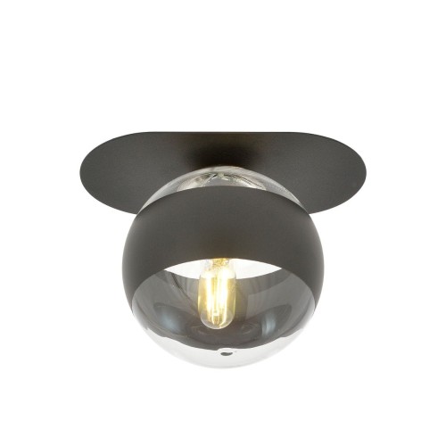 Emibig Plaza lampa sufitowa 1-punktowa czarna/stripe 1121/1