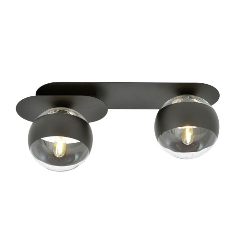 Emibig Plaza lampa sufitowa 2-punktowa czarna/stripe 1121/2
