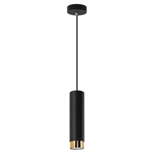 Lampex Gloria lampa wisząca 1-punktowa czarna/złota LPX0091/1 CZA
