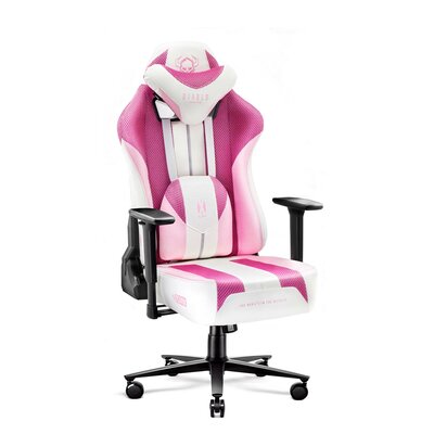 Fotel DIABLO CHAIRS X-Player (L) Różowo-biały