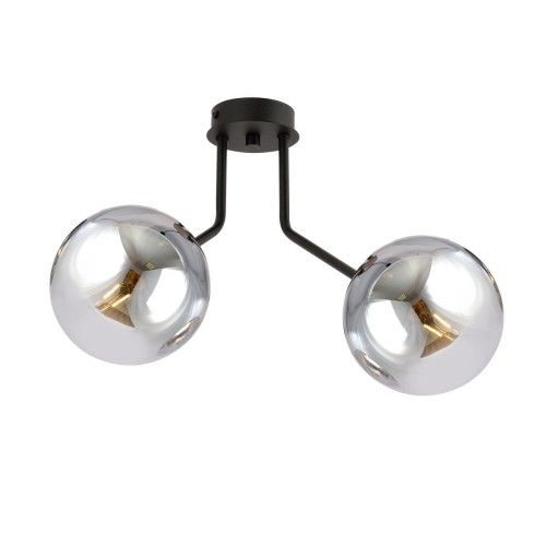 Emibig Nova lampa sufitowa 2-punktowa czarna/grafitowa 1140/2 1140/2