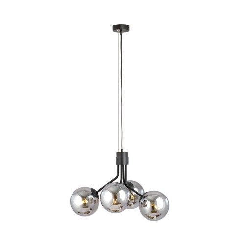 Emibig NOVA 4 BLACK/GRAFIT 1140/4 lampa wisząca design szklane klosze 1140/4