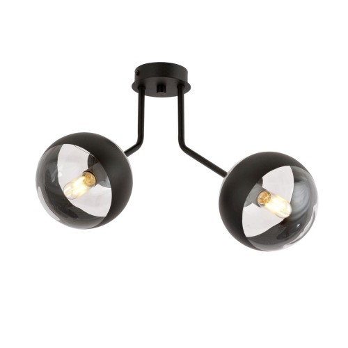 Emibig Nova lampa sufitowa 2-punktowa czarna/stripe 1139/2 1139/2