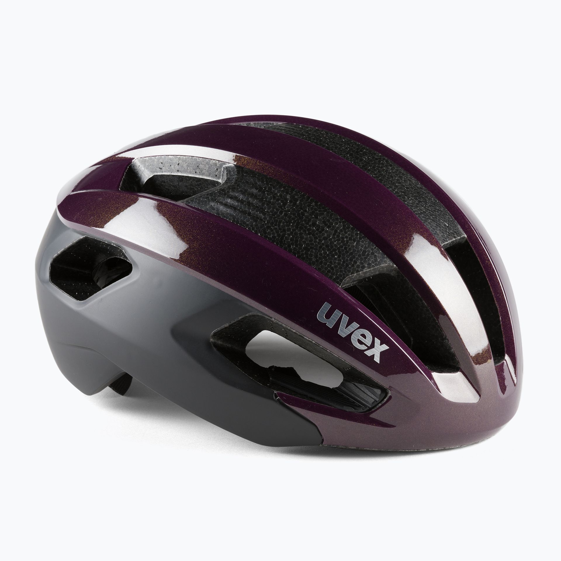 UVEX Rise CC Helmet, fioletowy/czarny 56-59cm 2022 Kaski szosowe