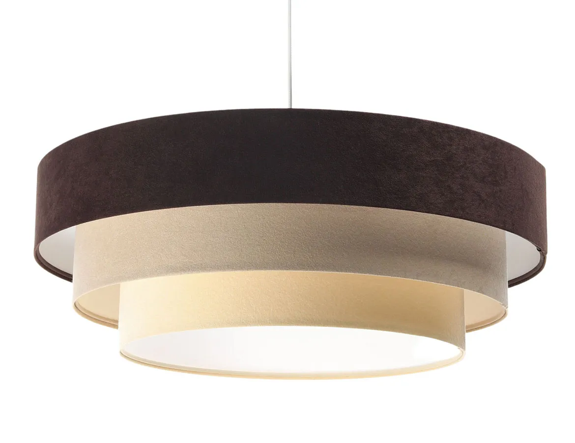 Potrójna okrągła lampa wisząca welurowa - 2X S445 T5-F16