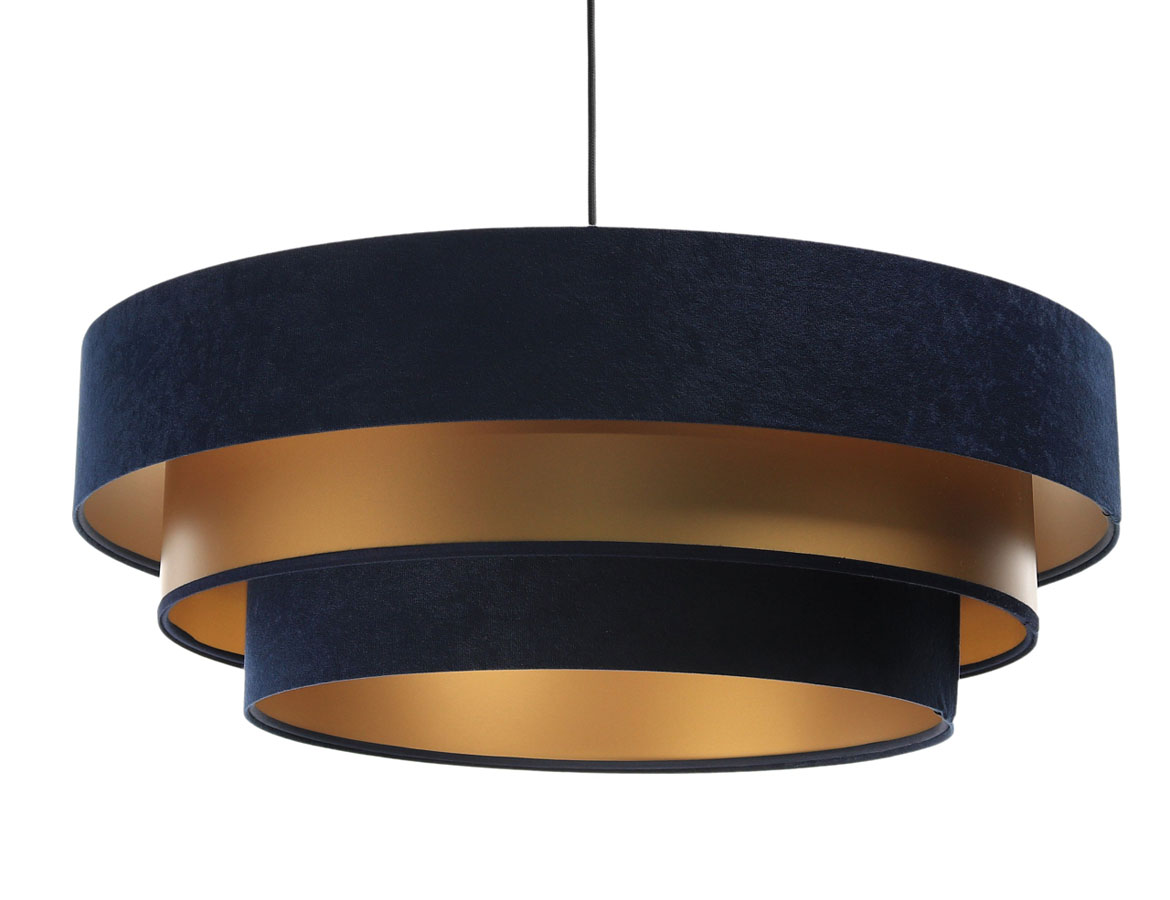 Granatowo-złota lampa wisząca glamour - S442 N2-Z79