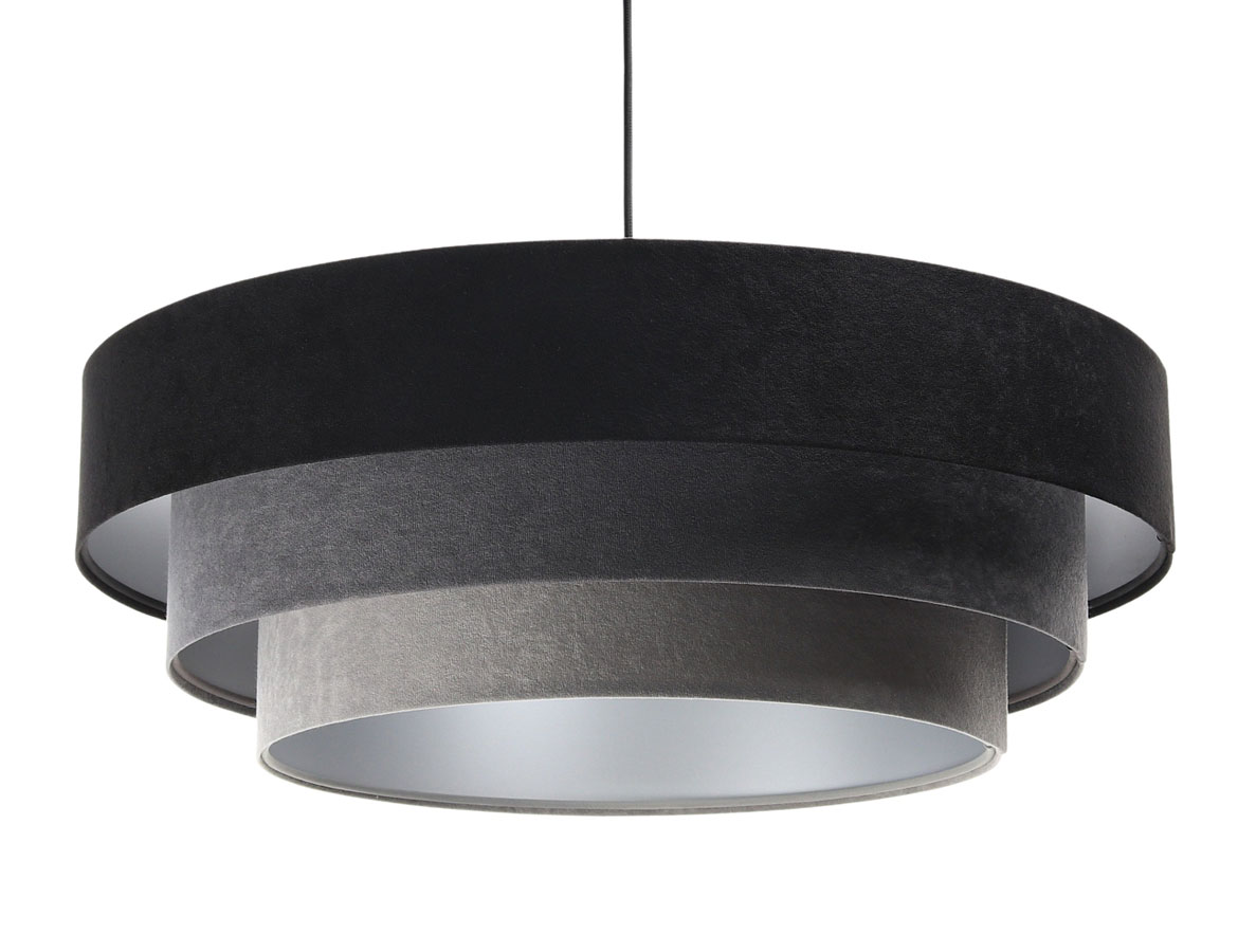 Okrągła lampa wisząca z trzywarstwowym abażurem S446 W0-K45