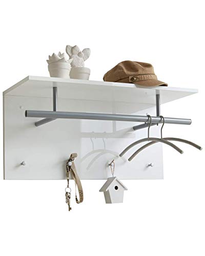 Lumarko Wieszak ścienny na płaszcze, 72 x 29,3 x 34,5 cm, biały