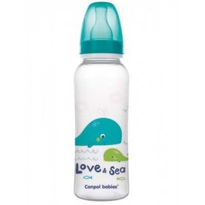 Canpol babies CanpolBabies Butelka LOVE&SEA, 12m+, turkusowa, 250ml