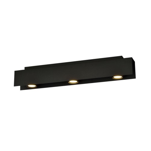 EMIBIG Lighting lampa sufitowa czarna podłużna listwa Emibig KENNO 3 BLACK 1141/3 nowoczesne proste spoty 1141/3