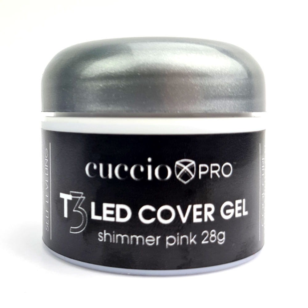 Cuccio T3 LED Cover Żel Samopoziomujący Shimmer Pink 28 g U4049-LED-30