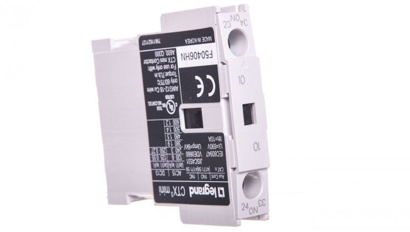Legrand 417158 CTX3 MINI STYK POMOCZNICZY BOCZNY 1NO