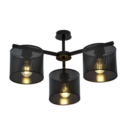 Emibig Jordan lampa sufitowa 3-punktowa czarna 1143/3 1143/3
