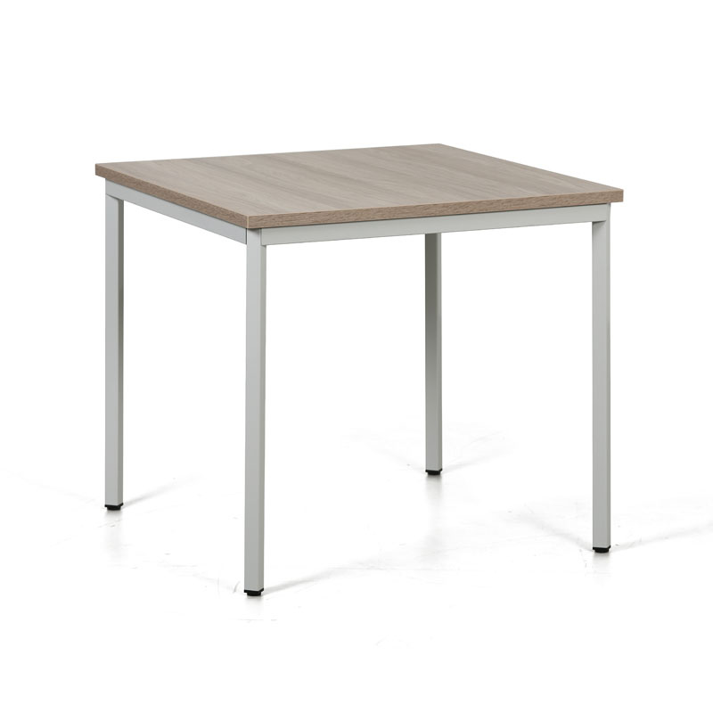B2B Partner Stół do jadalni TRIVIA, jasnoszara konstrukcja, 800x800 mm, dąb naturalny 555425