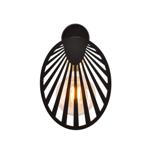 Emibig Lighting czarny kinkiet do sypialni PLAYA BLACK 1146/K1 lampa ścienna z ciekawym efektem świetlnym 1146/K1