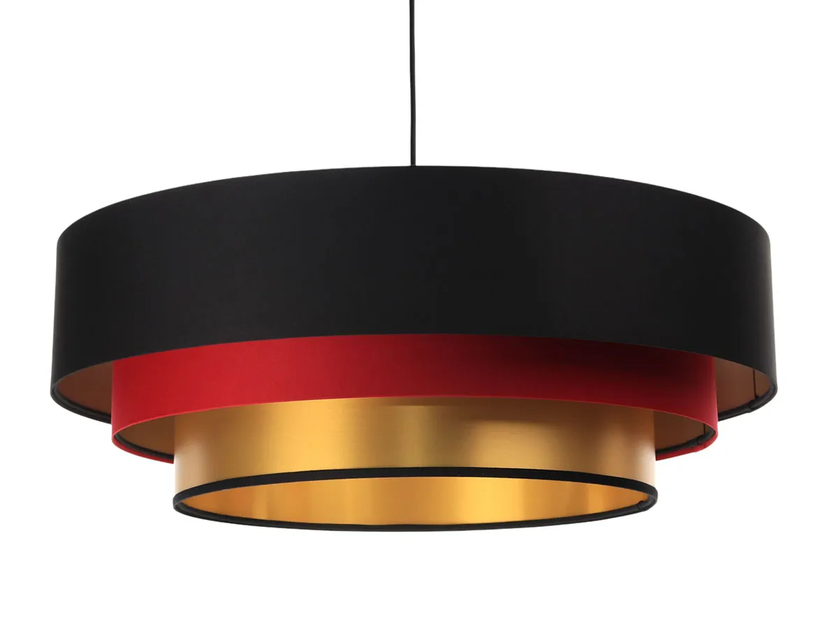 Trójkolorowa lampa wisząca glamour do salonu - S460 C8-W78