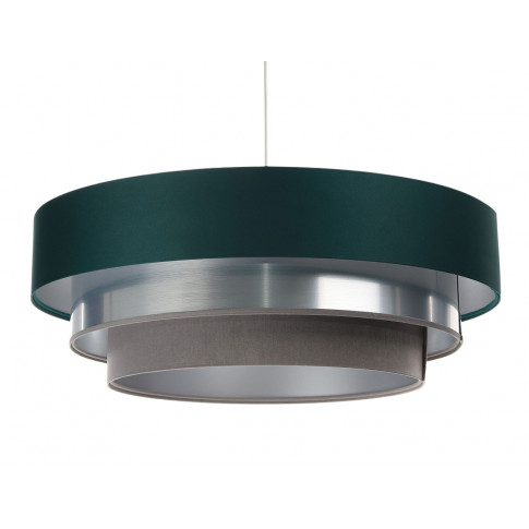 Trójkolorowa okrągła lampa wisząca z abażurem - 9X S462 Wajos