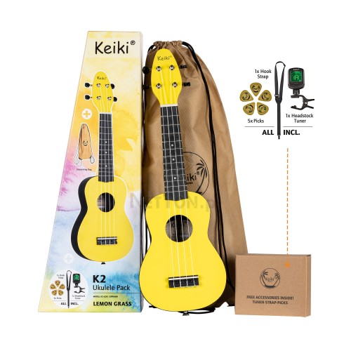Ukulele sopranowe + akcesoria K2-LGR