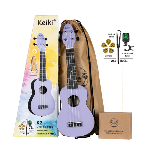 Ukulele sopranowe + akcesoria K2-LAF
