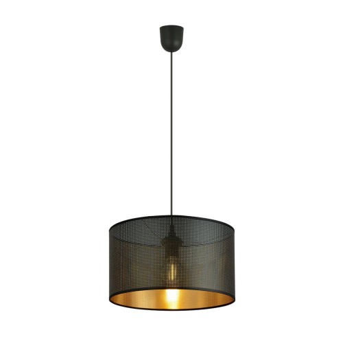 Emibig ASTON 1 BLACK/GOLD 1148/1 lampa wisząca regulowana abażur dużo światła 1148/1