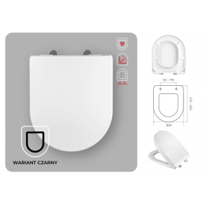 CEDO 541311 FLORENCE SHORT Deska wc wolnoopadająca