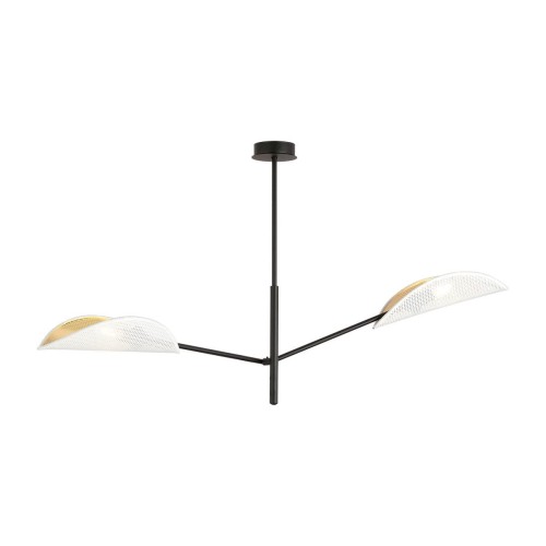 Emibig Vene lampa sufitowa 2-punktowa biała/złota 1159/2 1159/2