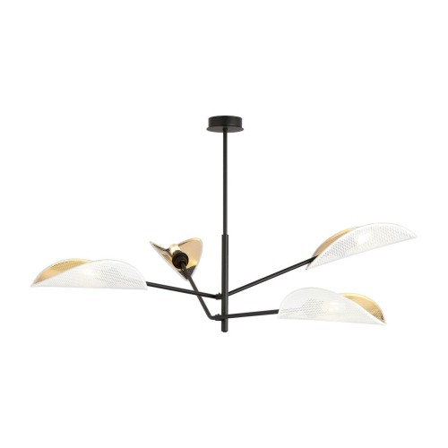 Emibig Vene lampa sufitowa 4-punktowa biała/złota 1159/4 1159/4