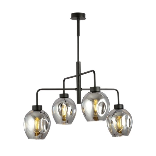 Emibig LUKKA 4 BLACK/GRAFIT 1163/4 lampa sufitowa żyrandol nowoczesny klosze 1163/4