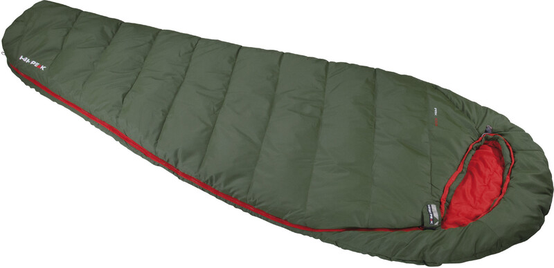 High Peak Pak 1000 Sleeping Bag, zielony Left Zipper 2022 Śpiwory syntetyczne 23250