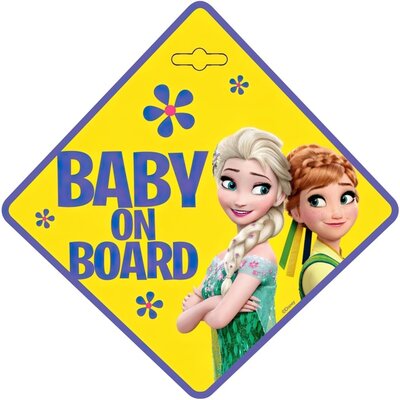 Disney Baby on board tabliczka dzieci Frozen z przyssawką tablica samochodowa samochód osobowy samochód 9611