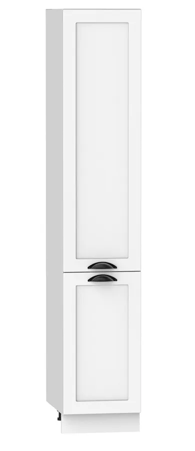 Wysoka szafka kuchenna z półkami biała G3-S88