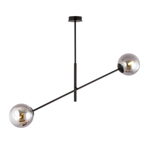 Emibig LINEAR 2 BLACK/GRAFIT 1167/2 lampa sufitowa żyrandol nowoczesny klosze 1167/2