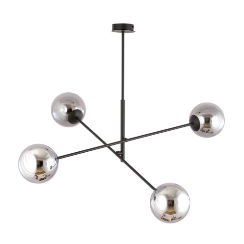 Emibig LINEAR 4 BLACK/GRAFIT 1167/4 lampa sufitowa żyrandol nowoczesny klosze 1167/4